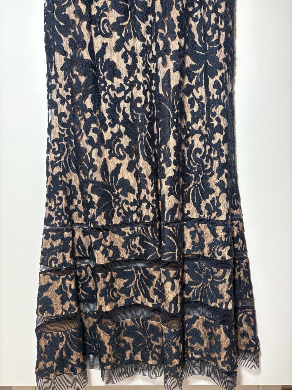 Tadashi Shoji Maxi Dress Women’s 16 Blue Gown Lace Mermaid Evening Victorian - Picture 12 of 15
